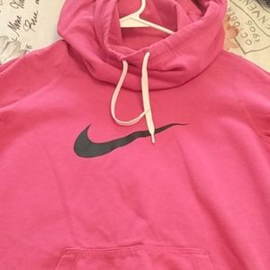 Nike Pink Hoodie with Black Logo